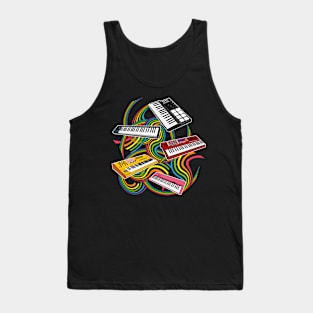 Keyboard Synthesizer Piano Tank Top